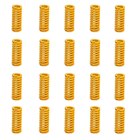 20pcs 8mm OD 20mm Long Light Load Compression Mould Die Spring Yellow for Ender 3s Bed