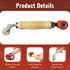 ZY358 40mm Silicone Seam Roller with 6mm Brass Detail Penny Roller, Combo Smoothing Seam Roller Tool for Woodworking, Flooring, Wallpaper installation and Single Ply Roofing Welding