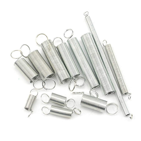 200Pcs Zinc Plated Steel Coil Spring Wire Assortment Kit for Extension and Compression Repair Tools