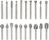 Yakamoz 20pcs 1/8" Shank High Speed Steel Rotary Files Burrs, Wood Milling Set for DIY Woodworking