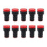 LED Indicator Light AC/DC 110V 20mA Flush Panel Mount Red, 10 Pcs