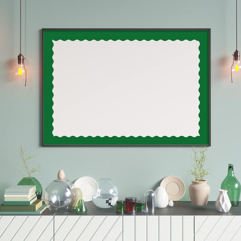 Whaline 131.2ft Green Bulletin Board Borders - 4 Rolls Gradient Green Die-Cut Strips for St. Patrick's Day Decoration