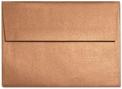 LUXPaper A9 Invitation Envelopes | Peel & Press | 50 Qty | 5 3/4" x 8 3/4" | Copper Metallic | 80lb. Text