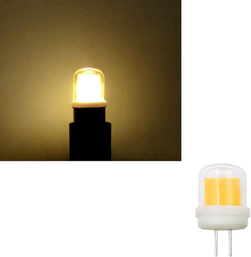 4-Pack G4 Bulb Dimmable, T4 Bulbs, 5W=50W 3000K, 110V-120V 360 LED Bi-Pin COB Chandelier Warm White AC, Silicone