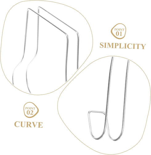 2pcs Cabilock Shoe Display Stands Sturdy Stainless Steel Shoe Rack Space for Door Sandal Organizer