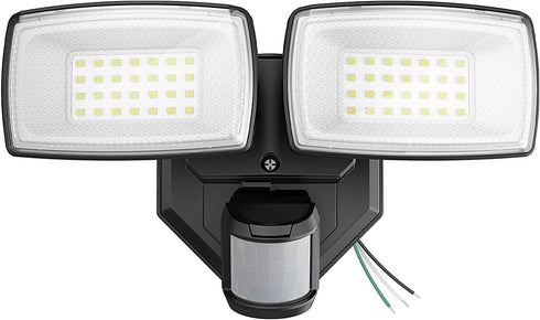 Onforu 32W 2 Head Motion Sensor Outdoor Lights, 3200LM 6500K LED Security