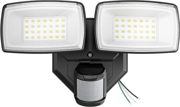 Onforu 32W 2 Head Motion Sensor Outdoor Lights, 3200LM 6500K LED Security
