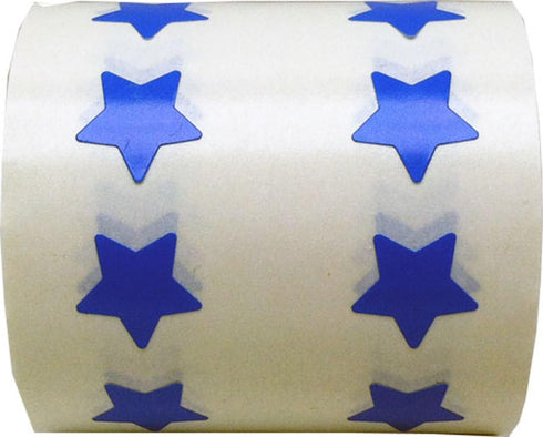 Blue Star Shape Stickers, 0.50 Inch, 1,000 Adhesive Labels