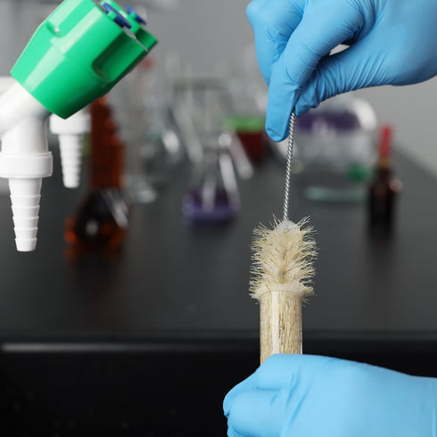 stonylab 10 Pack Tube Brushes, Bristle Test Tube Bottle Wash Cleaning Brushes with Radial Tufted End for Laboratory