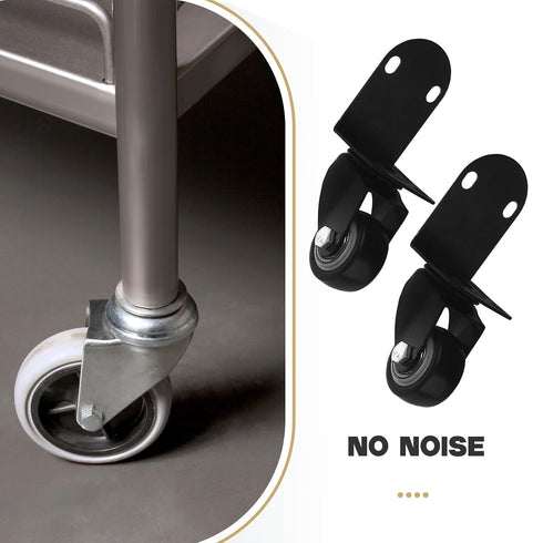 1.5-inch 2pcs, Didiseaon General Silent Swivel Furniture Casters Small Quiet Rolling Wheels for Cabinets, Drawers