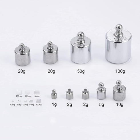 10mg-100g Calibration Weight Set M1 Precision Stainless Steel for Digital Balance Scales with Blue Box, 17pcs
