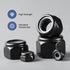 BNUOK 50Pcs M6-1 304 A2-70 Lock Nuts, Nylon Insert Locknuts Stainless Steel Black Zinc Plated Self-Locking Nuts, Coarse