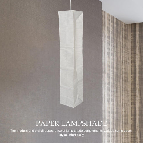 37" Hemobllo Japanese Paper Floor Lamp Shade Replacement, Beige Rice Paper Standing Cover with Iron Frame, Foldable