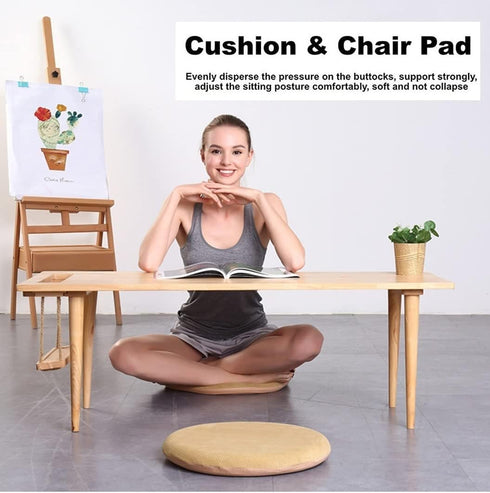 JIQHOHX 1/2/4 Packs 38 38cm(1 Pack)) Round Chair Cushion, Anti-Slip Soft Thicken Chair Pads Pillow, Memory Foam Round