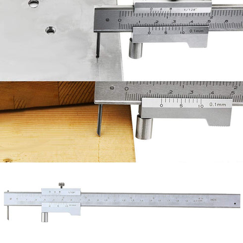 Vernier Caliper 200mm/8in Measuring Caliper, Dual Calibration Inch/Metric for Marking Gauge
