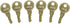 CAT74 33043 74 (Pack 6) Dispenser Keys for Toilet Paper Towel Janitor Cat Dispenser