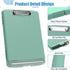 Hongri Plastic Clipboard with Storage, Folder Nursing Clipboard Side Opening, Heavy Duty Clips, Slim Clipboard Storage Box, Light Weight, Smooth Writing for Work, Size 14 x 9.6 x 1.3 Inches(Green) by Hongri