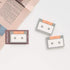 Monolike Retro Cassette Tape + Film Sticky-It 6p Set, Self-Adhesive Memo Pad, 50 Sheets for Daily Sticky, Diary, Memo