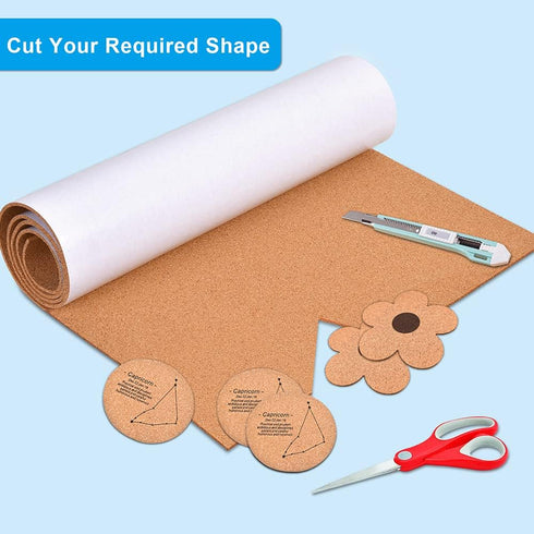 Self-Adhesive Cork Board Roll, 11.8"x47" Thick Cork Boards for Office, Home, School (3mm, 30 * 120cm)