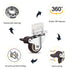 YAJIYO 1.5'' Pack 4, 40 Lbs Silent Swivel Plate TPE Caster Wheels - of Low Profile L-Bracket Casters with Brake