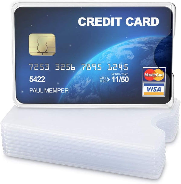 kwmobile Transparent ID Holders - 10 Pieces Credit Card Sleeves