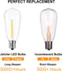25 Pack ST40 LED Replacement Light Bulbs, Vintage Waterproof Shatterproof Dimmable E17 LED Bulbs, Warm White 2700K