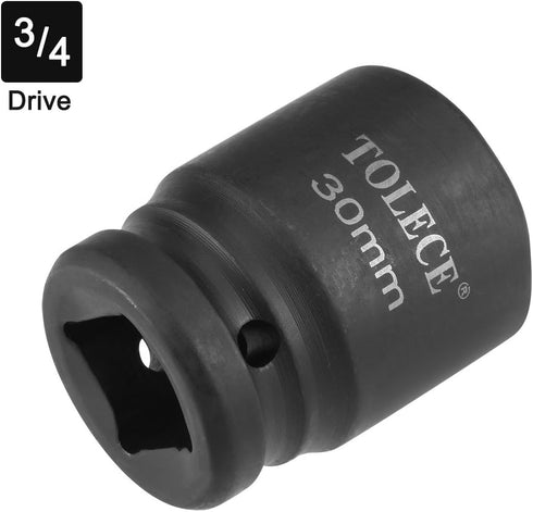 uxcell 3/4-Inch Drive by 30mm 6-Point Shallow Impact Socket for Ratchets and Torque Electric Wrenches