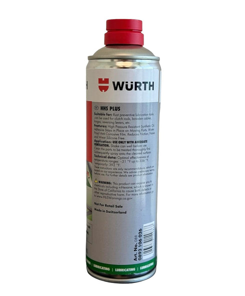 500ml (1) Listing for Wurth HHS Plus High Pressure Resistant Semi-Synthetic Oil - Aerosol Can High Penetration