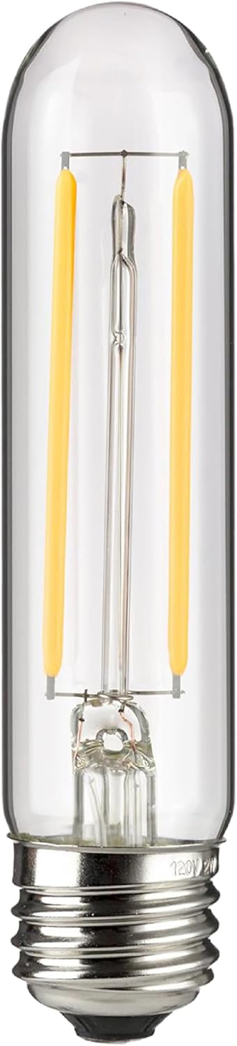 Sunlite LED Vintage T10 Light Bulb 2W Medium E26 Base Warm White