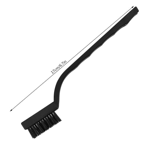 15 Pcs Mini Nylon Wire Brush Set for Cleaning Welding Slag Rust, Wire Bristle Scratch Brush Set, Curved Handle Brushes