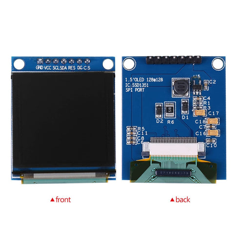 Vikye 1.5inch 128x128 SSD135 OLED Display Module, OLED Color Display Screen Faster Response Module Serial Peripheral
