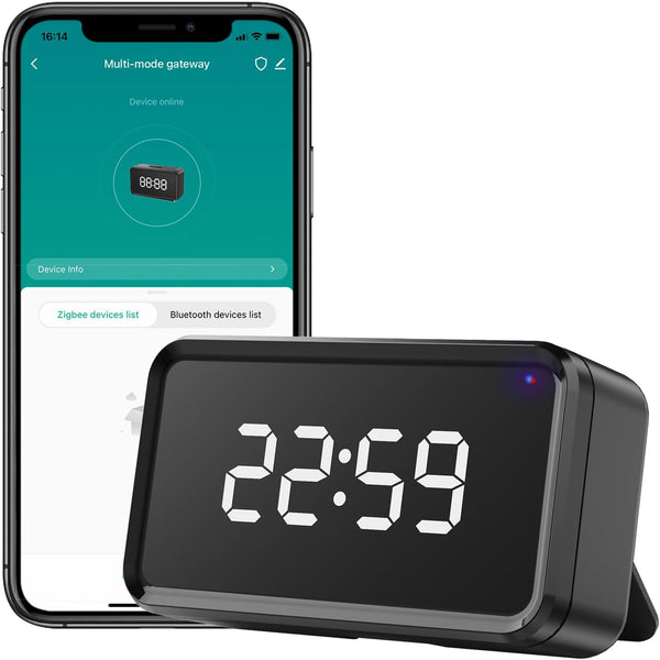 YIFAN Tuya Zigbee Hub Gateway - Smart Home Bridge Hub with Type-C Port, Compatible with Alexa/Google Assistant, Black