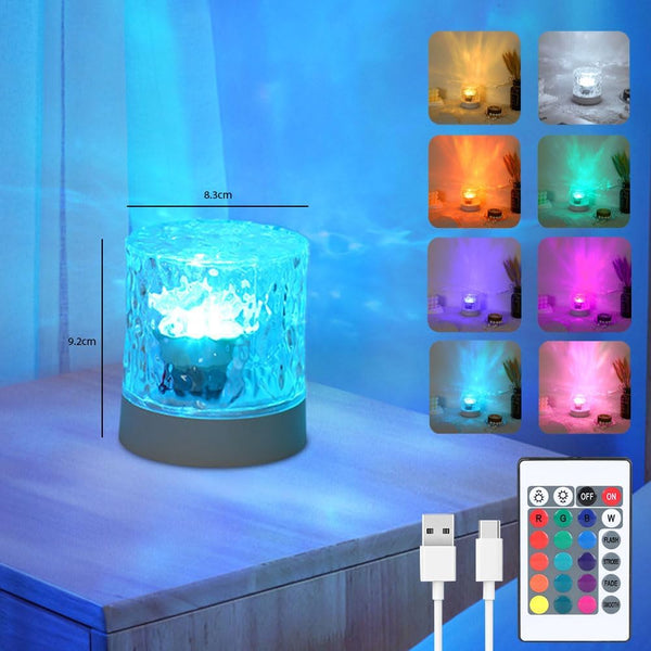 Vcwtty Northern Lights Projector, 16 Colors Ocean Wave Light Projector, Water Ripple