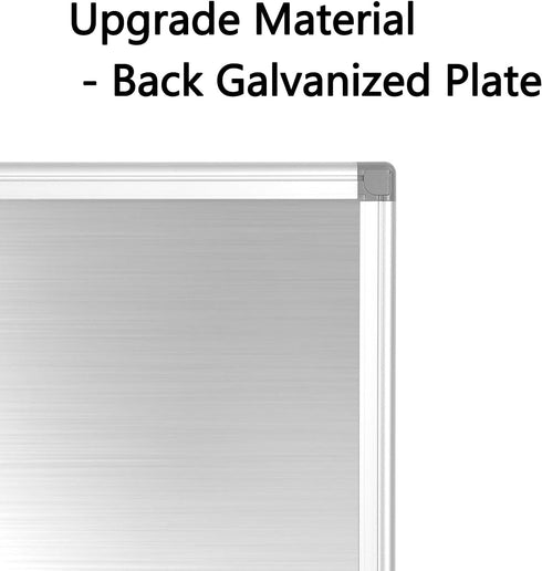 Upgraded Monthly Calendar Dry Erase White Board & Cork Bulletin Board, 13" x 17" Aluminum Frame, Magnetic Surface