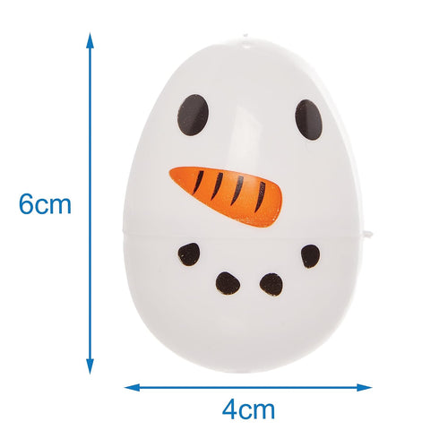 FX626 Pack 10, Baker Ross Snowman Plastic Eggs - of Christmas Party Bag Fillers for Kids