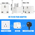 UK to US Plug Adapter, OFOAEEA 2 Pack UK to US America Plug Adapter, Converts All Type G Plugs