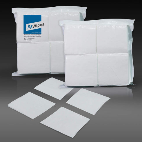 Cleanroom Wipes Lint Free Wipes 4" x 4" Cellulose/Polyester Blend (4" x 4"-600 Pcs) Nonwoven Wipers (NW06804)