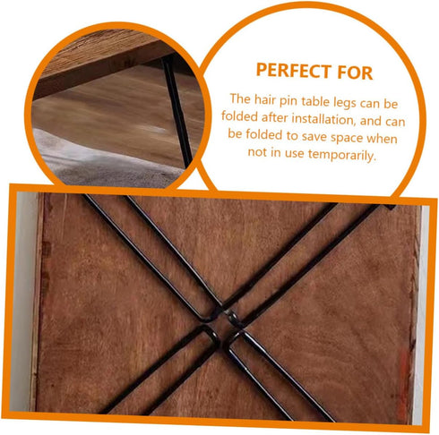 4pc Uonlytech Folding Table Legs Outdoor Coffee Tables Metal Brackets Computer Stands Picnic Leg Computer Desk tv Stand