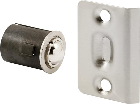 Prime-Line N 7334 Satin Nickel Drive-in Ball Catch with Strike (Single Pack)