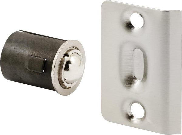 Prime-Line N 7334 Satin Nickel Drive-in Ball Catch with Strike (Single Pack)