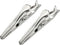 YOKIVE 25 Pcs Crocodile Clips, Non-insulated Laboratory Test Clamp for Connecting Battery, Silver Tone, 1.4-Inch