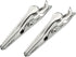 YOKIVE 25 Pcs Crocodile Clips, Non-insulated Laboratory Test Clamp for Connecting Battery, Silver Tone, 1.4-Inch
