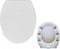 MinSha Round/O-Shape Toilet Seat Replacement, Soft Close Quiet No Slam, PP Plastic Heavy-Duty