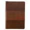Classic Faux Leather Journal, Strong and Courageous Joshua 1:57 Bible Verse, Brown Inspirational Notebook
