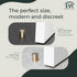 EVI Brass Door Stops | Door Stopper - Screw Fastening - Transparent Rubber Protector - 0.79 x 0.99 Inch