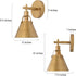 classy leaves Gold Wall Sconce, Antique Farmhouse Sconces Wall Lighting, Modern Brass Wall Sconces for Bathroom