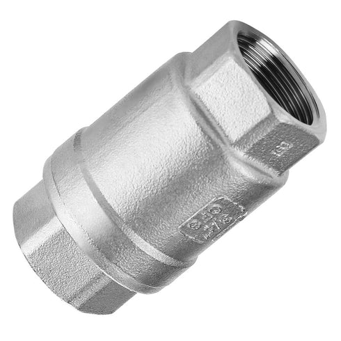 In-line Check Valve, 3/4" Female Thread Stainless Steel Vertical Valve WOG 1000