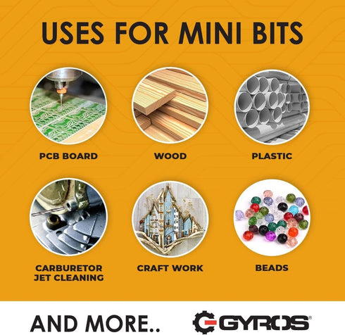 GYROS 25 PCS Micro Drill Bit Set #75 – Small Jewelry, Plastic, Resin & Soft Metal Drill Bits for Pin Vise & Rotary Tool