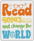 Cbvegt Read Books & Change The World Inspirational Water Resistant Mouse Pad with