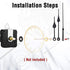 5 Pcs Wall Clock Movement Mechanism with 5 Pairs of Hands, Quartz High Torque Long Shaft Clock Movement Kits